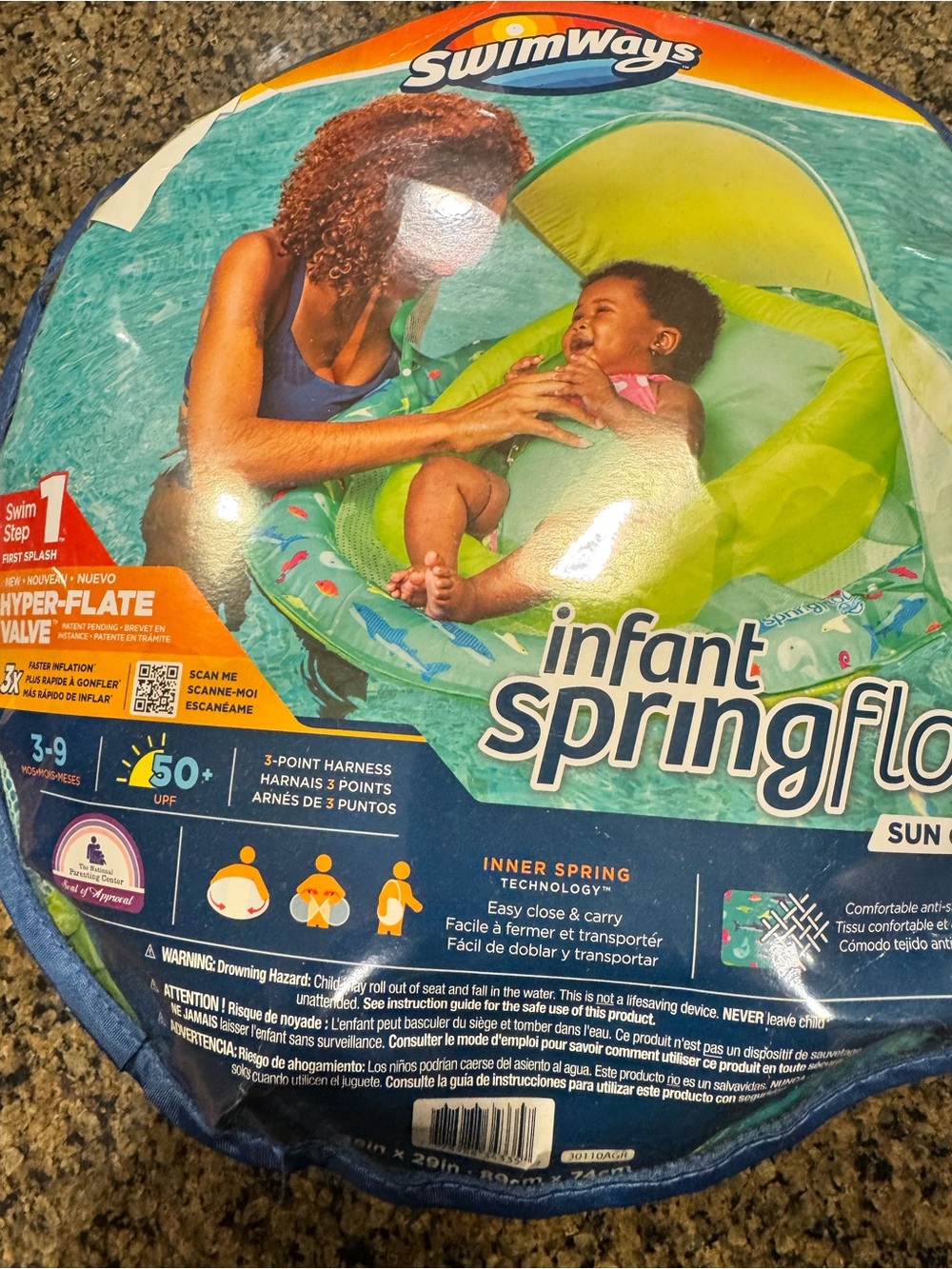 SwimWays Infant SpringFloat Sun Canopy - Green - Picture 2 of 2